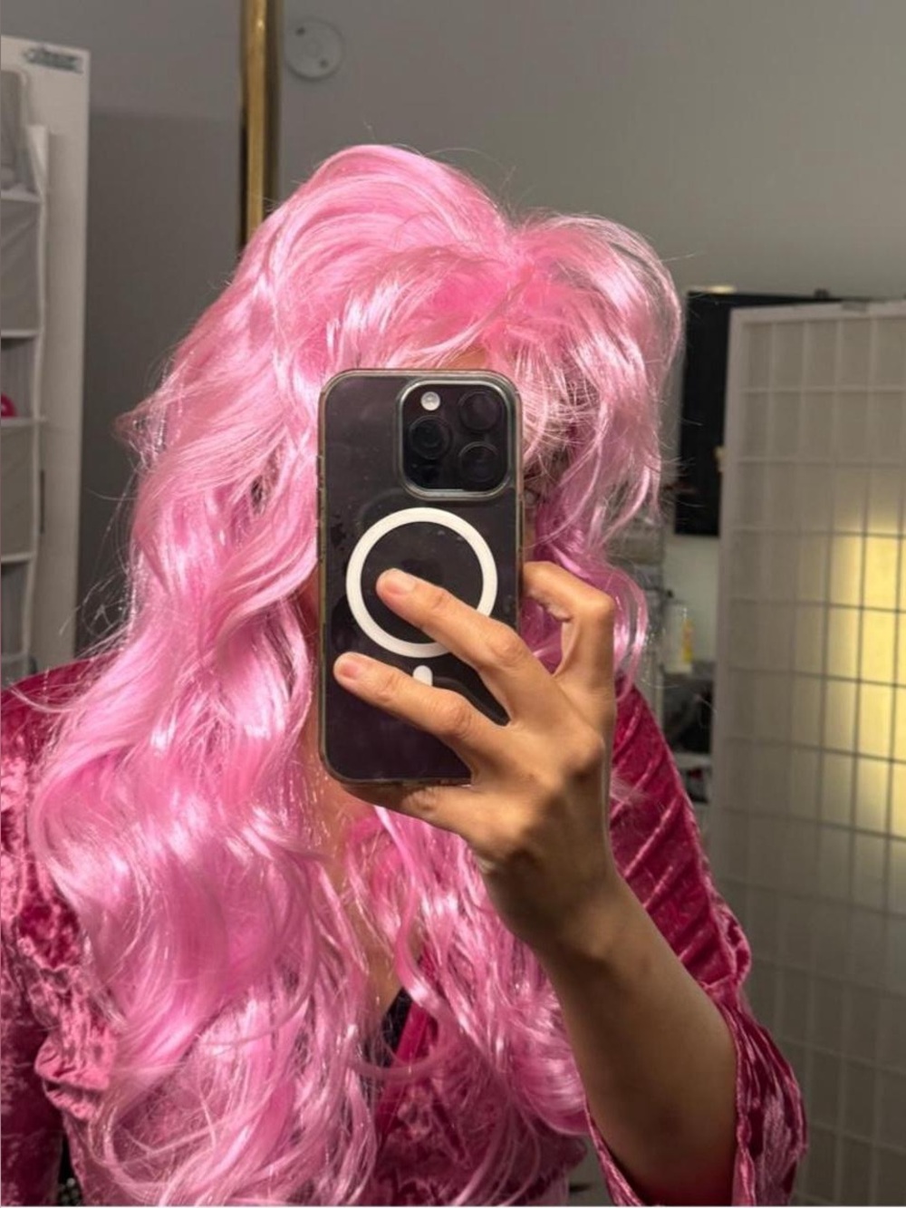 Brand new pink wig